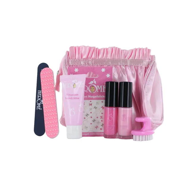 her-me-prinzessinnen-nagelpflegeset-f-r-kinder-im-rosa-satinbeutel image 1